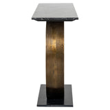Luna Brushed Gold Console Table with Marble Top by Richmond Interiors - Maison Rêves UK