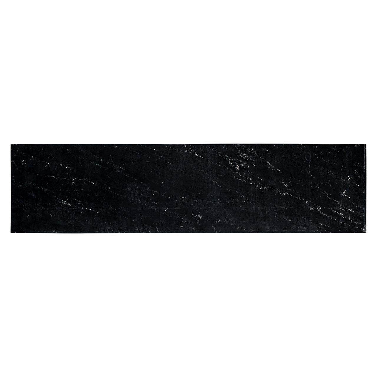 Luna Brushed Gold Console Table with Marble Top by Richmond Interiors - Maison Rêves UK
