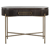 Luxor Brown Wood Ribbed Console Table by Richmond Interiors - Maison Rêves UK