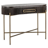 Luxor Brown Wood Ribbed Console Table by Richmond Interiors - Maison Rêves UK