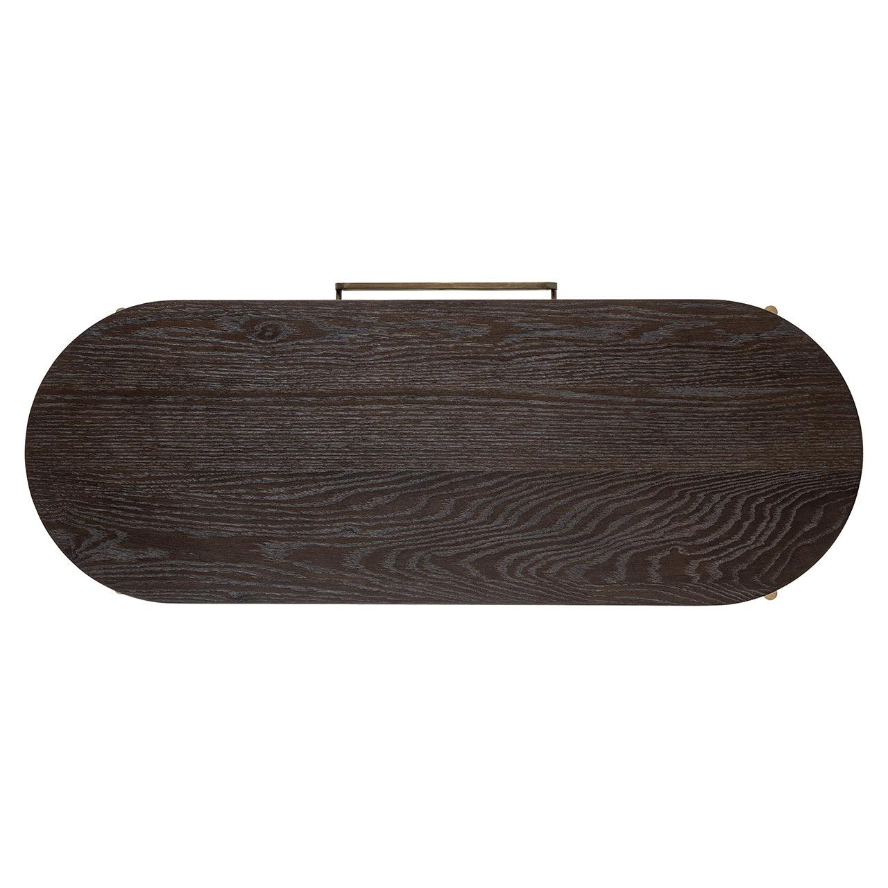 Luxor Brown Wood Ribbed Console Table by Richmond Interiors - Maison Rêves UK