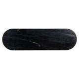 Maddox Marble Oval Top Console Table with Gold Base by Richmond Interiors - Maison Rêves UK