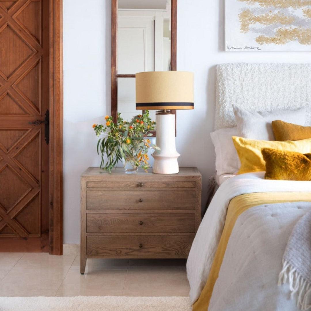 Maria Oak Wood Chest of Drawers with Tray Feature - Maison Rêves UK