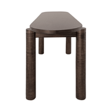 Mezze Mindi Wood Oval Console Table with Roasted Coffee Finish - Maison Rêves UK