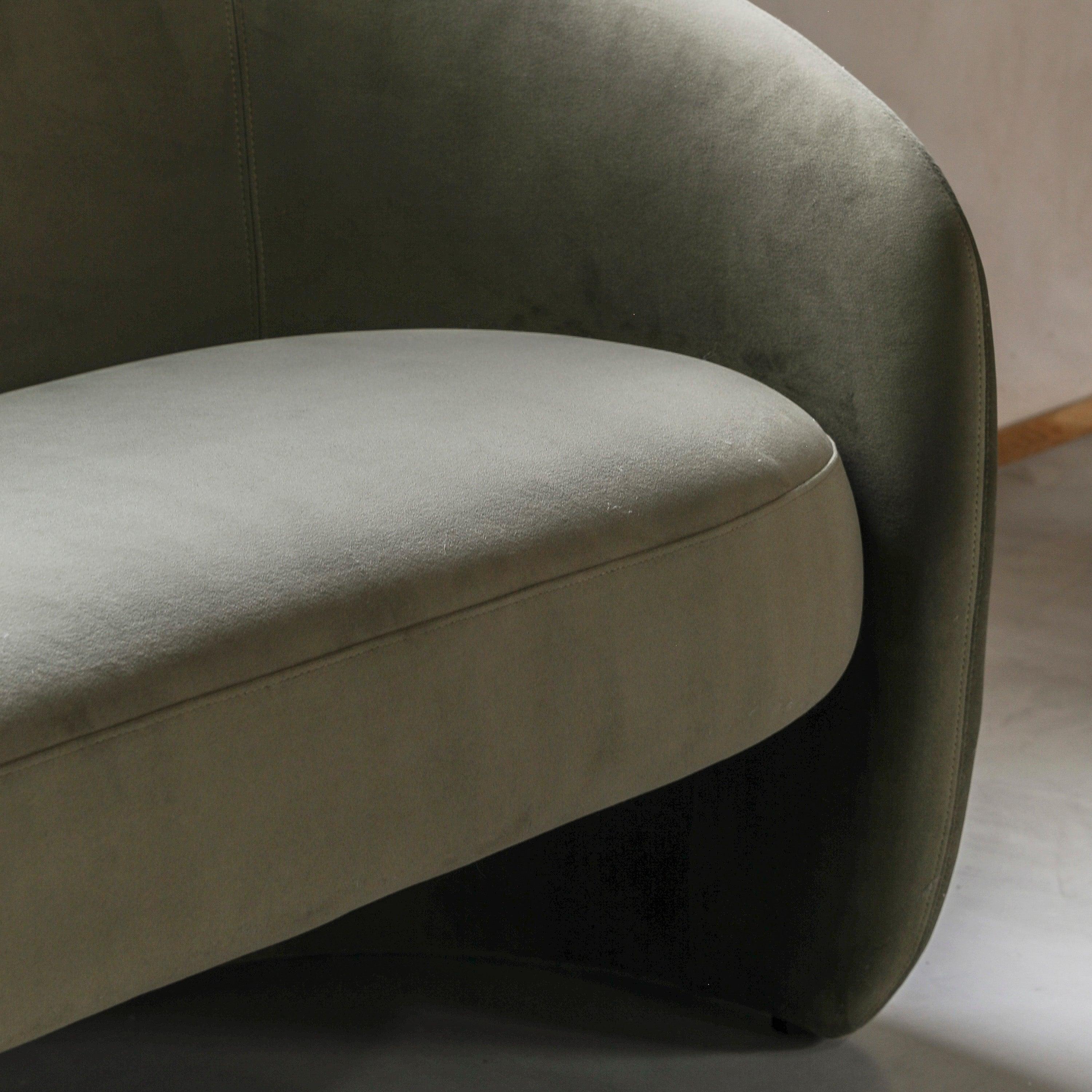 Moorland 2 Seater Sofa Moss Green Fabric - Maison Rêves UK