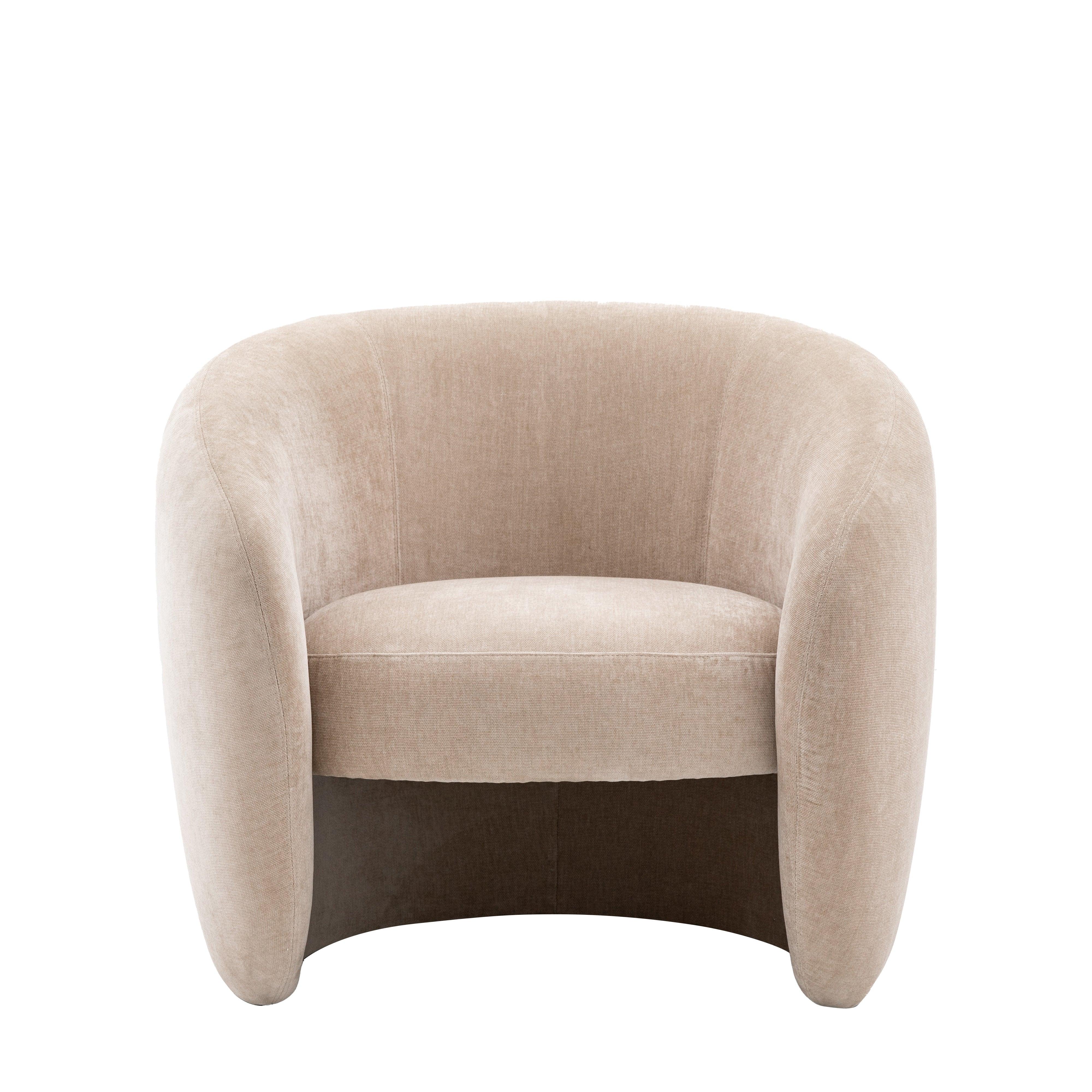 Moorland Armchair Cream Fabric - Maison Rêves UK