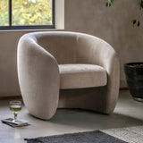 Moorland Armchair Cream Fabric - Maison Rêves UK