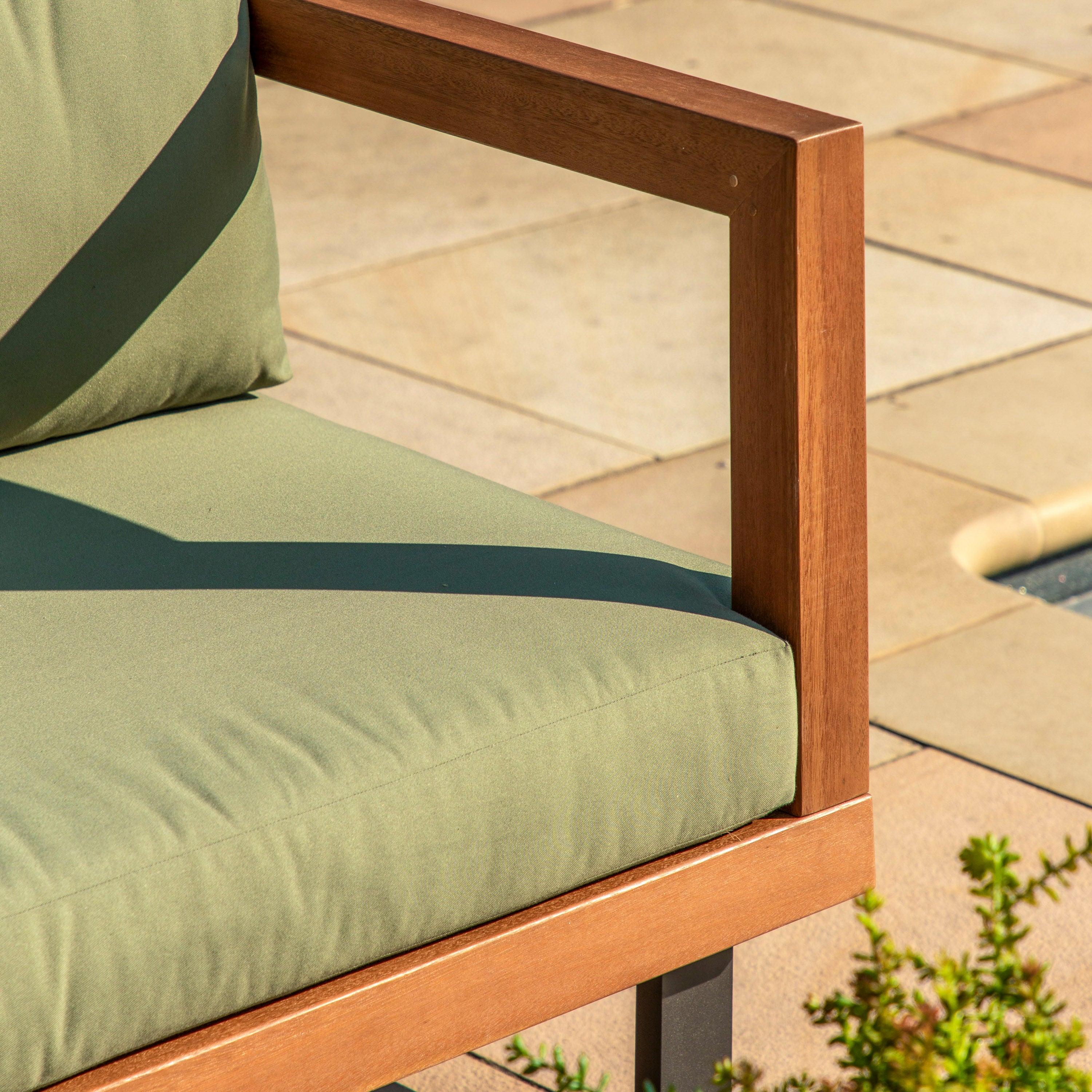 Nomad Eucalyptus Wood Corner Sofa Set - Maison Rêves UK