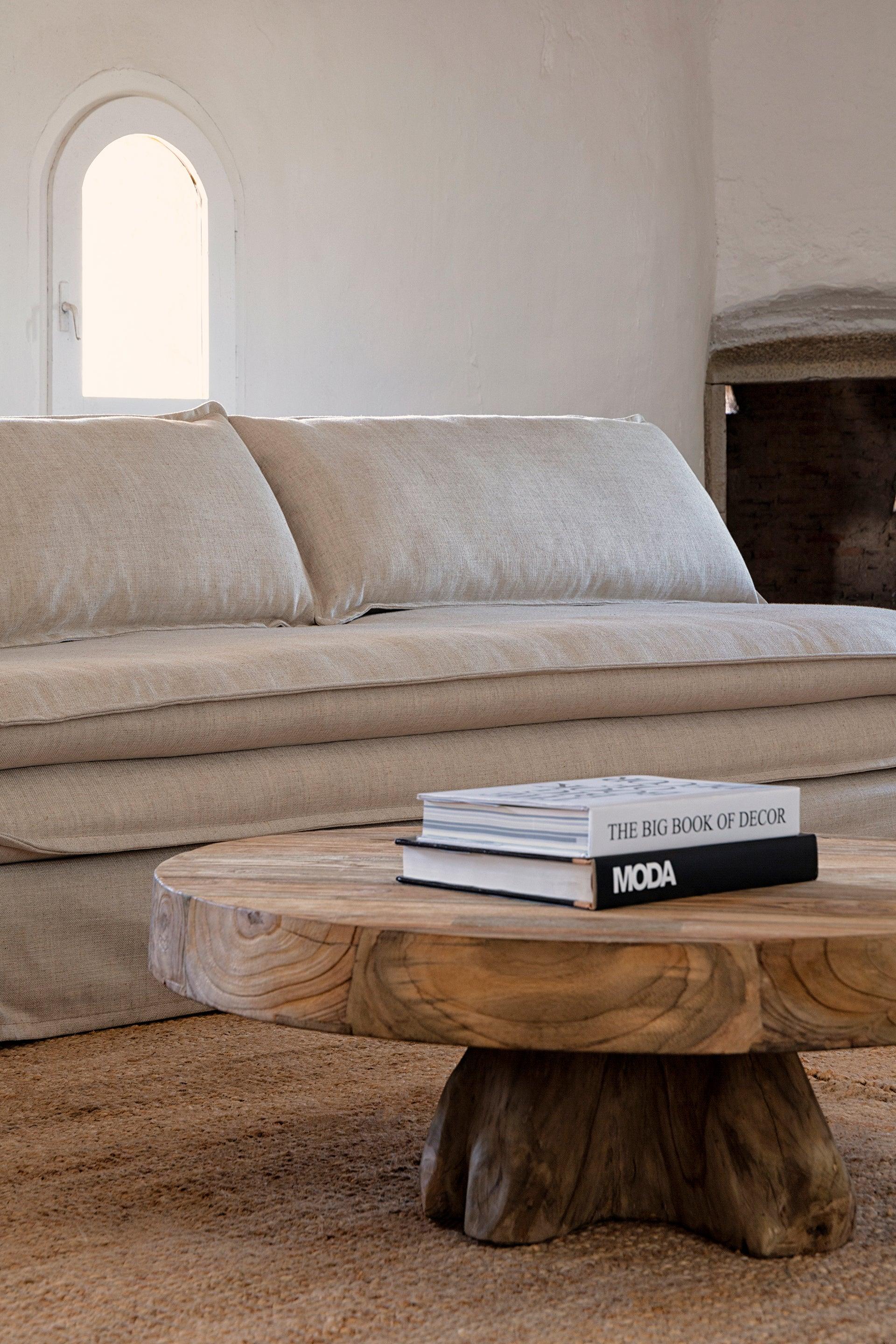 Nysted Circular Wooden Coffee Table - Maison Rêves UK