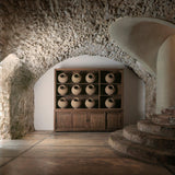 Nysted Natural Wood Glass Cabinet - Maison Rêves UK