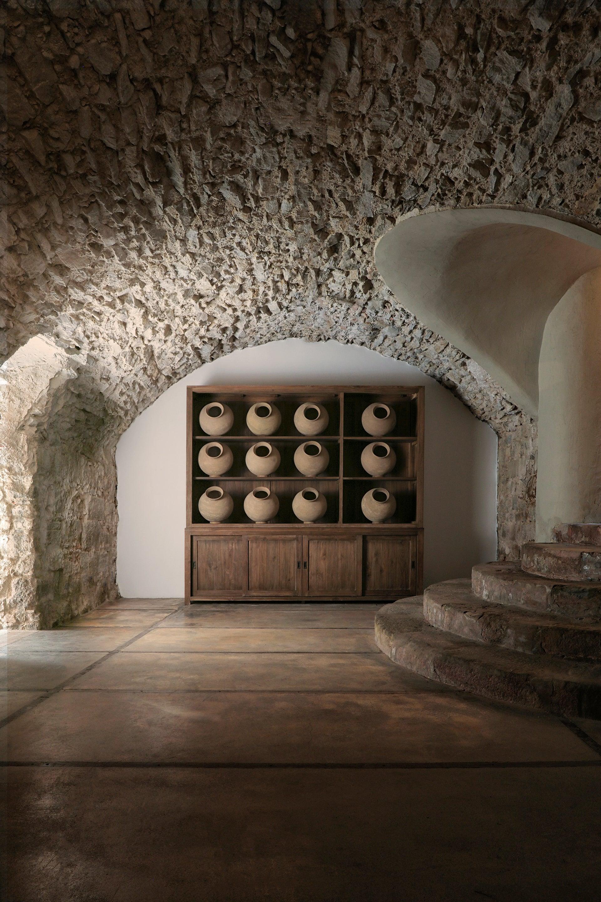 Nysted Natural Wood Glass Cabinet - Maison Rêves UK