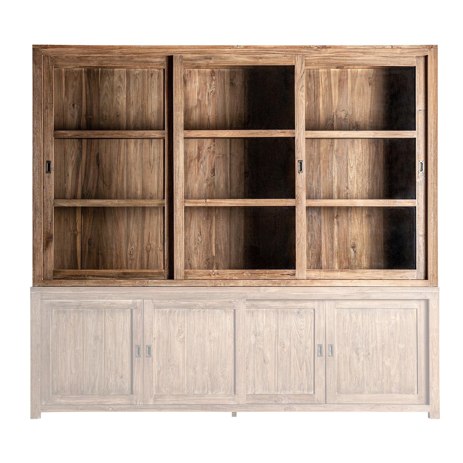 Nysted Natural Wood Glass Cabinet - Maison Rêves UK