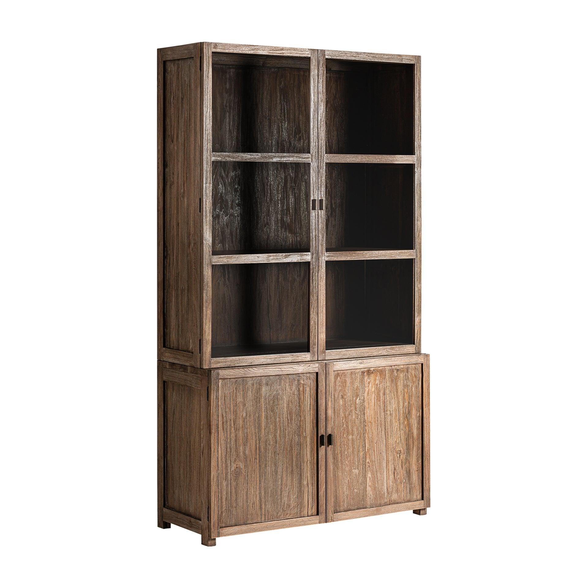Nysted Wooden Cabinet Opening Glass Doors - Maison Rêves UK