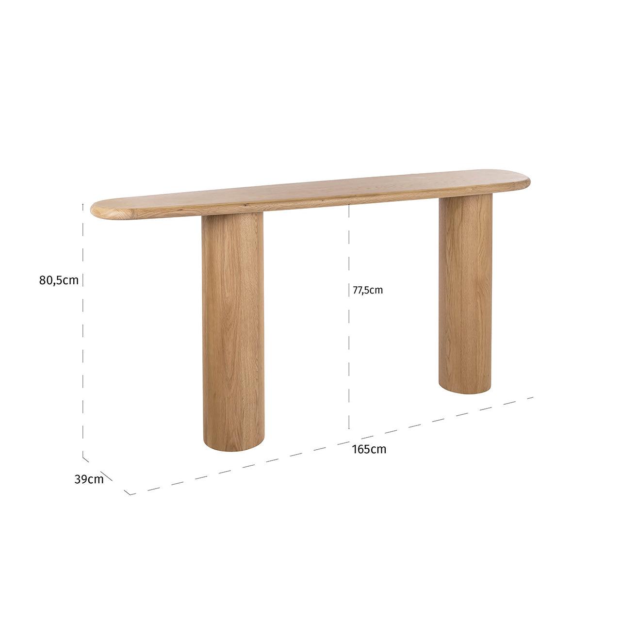 Oakley Natural Oak Wood Console Table by Richmond Interiors - Maison Rêves UK