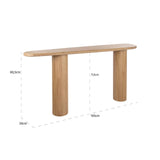 Oakley Natural Oak Wood Console Table by Richmond Interiors - Maison Rêves UK