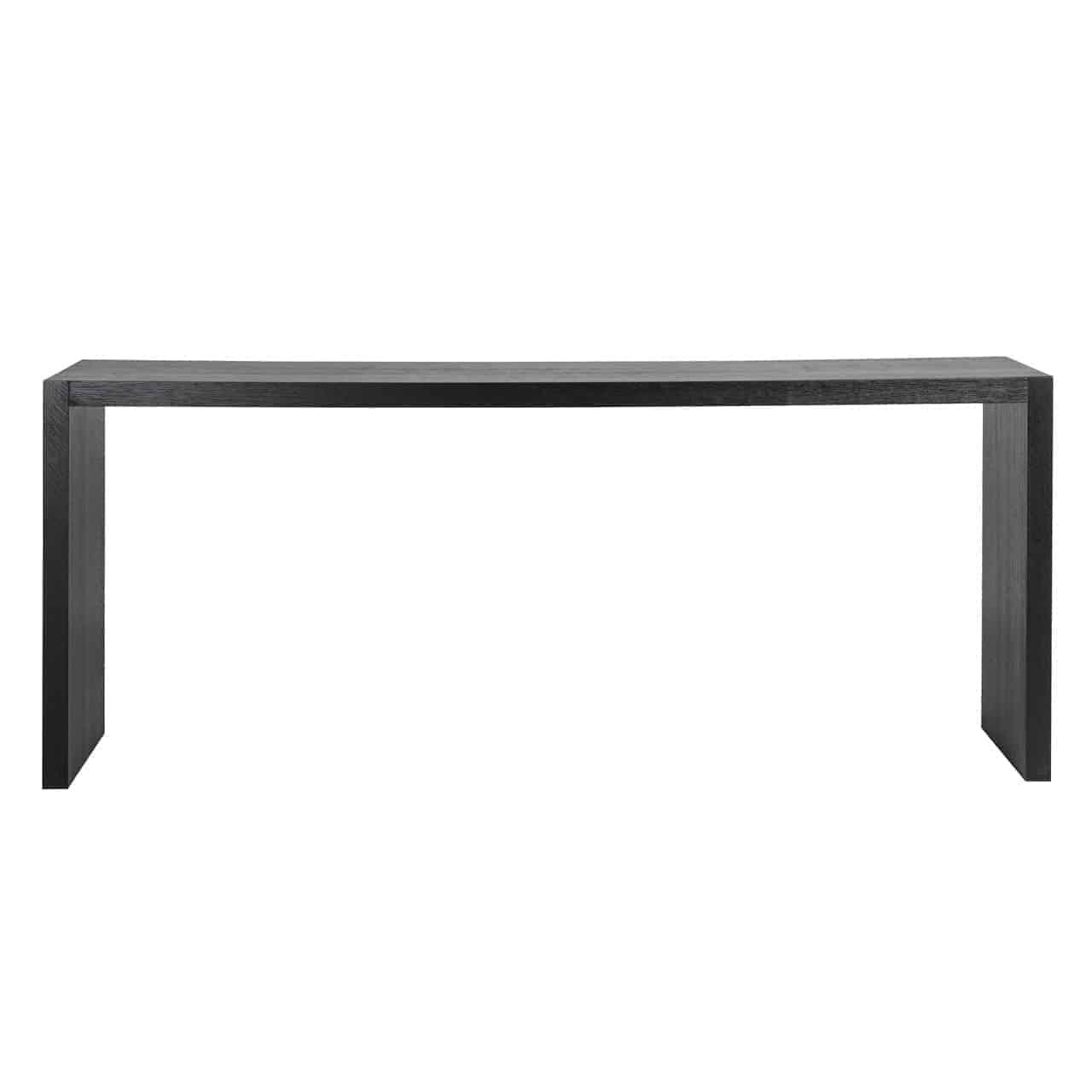 Oakura Large Black Oak Wood Console Table by Richmond Interiors - Maison Rêves UK
