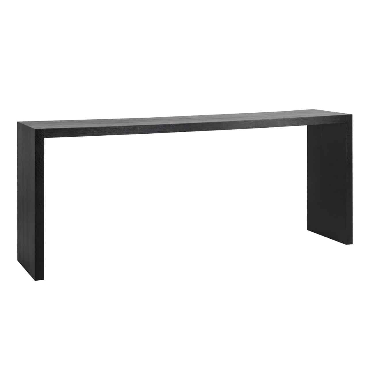 Oakura Large Black Oak Wood Console Table by Richmond Interiors - Maison Rêves UK
