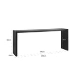 Oakura Large Black Oak Wood Console Table by Richmond Interiors - Maison Rêves UK