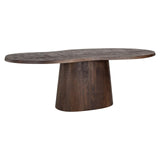 Odile Dark Brown Mango Wood Oval Dining Table by Richmond Interiors - Maison Rêves UK
