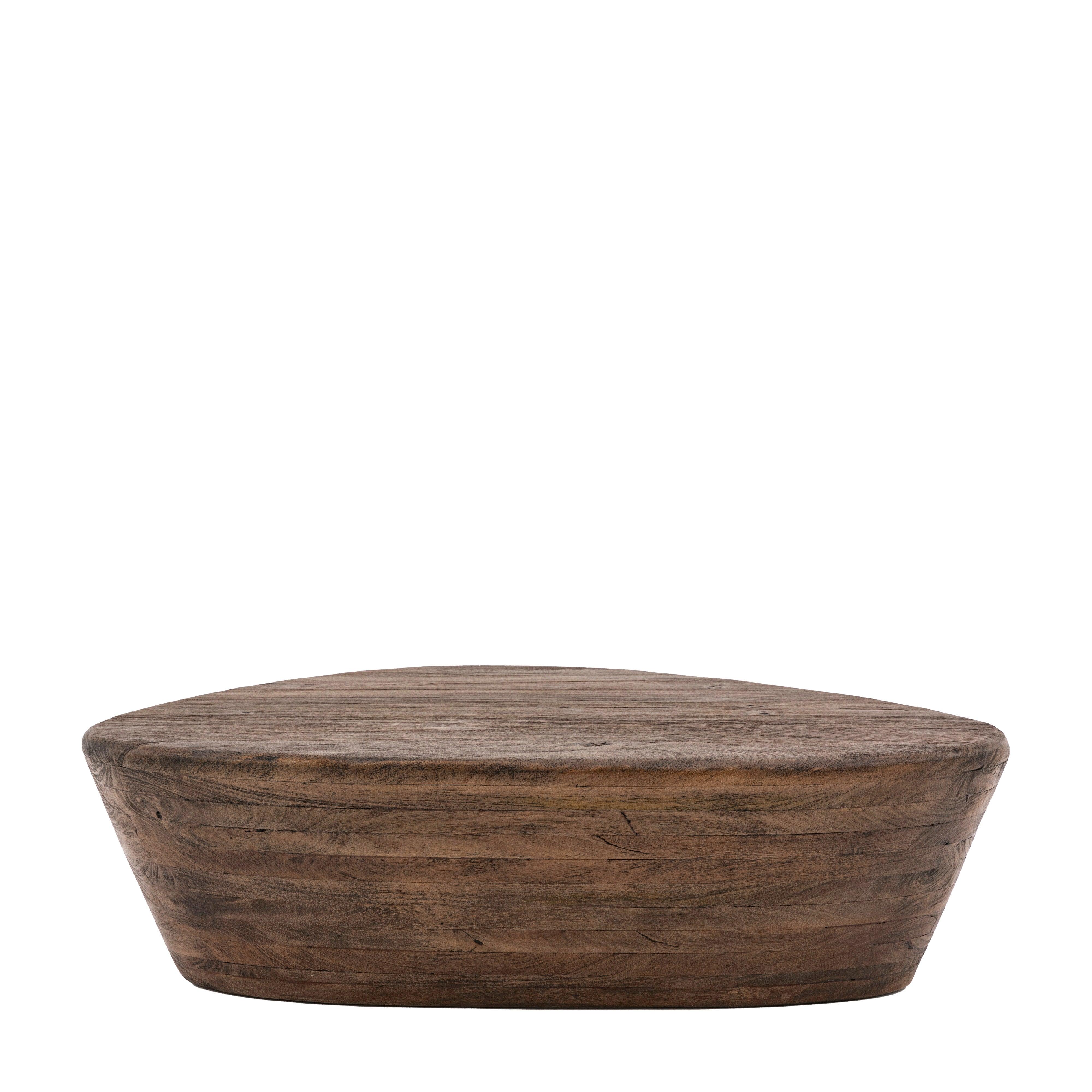 Orego Mango Wood Coffee Table Walnut Finish - Maison Rêves UK
