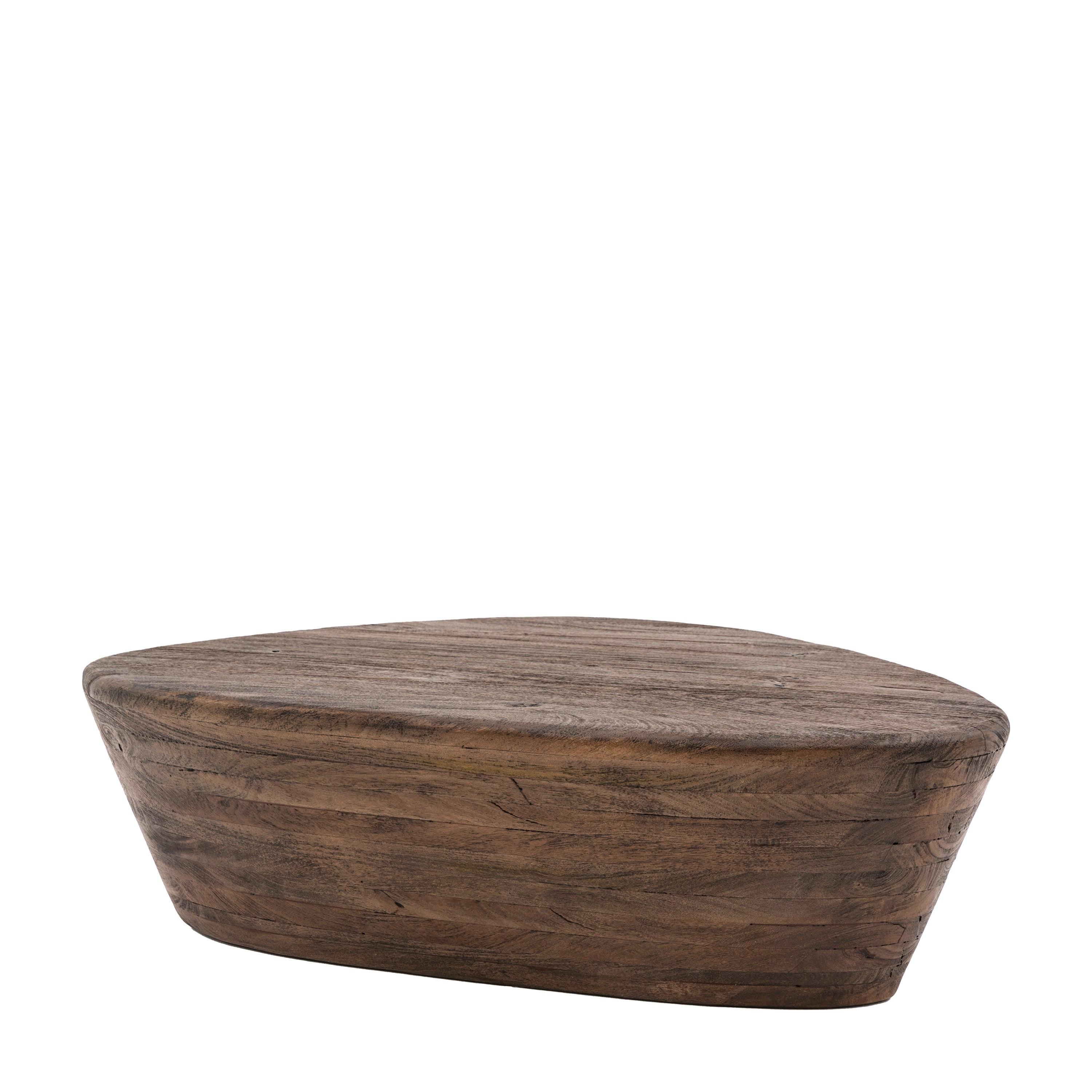 Orego Mango Wood Coffee Table Walnut Finish - Maison Rêves UK