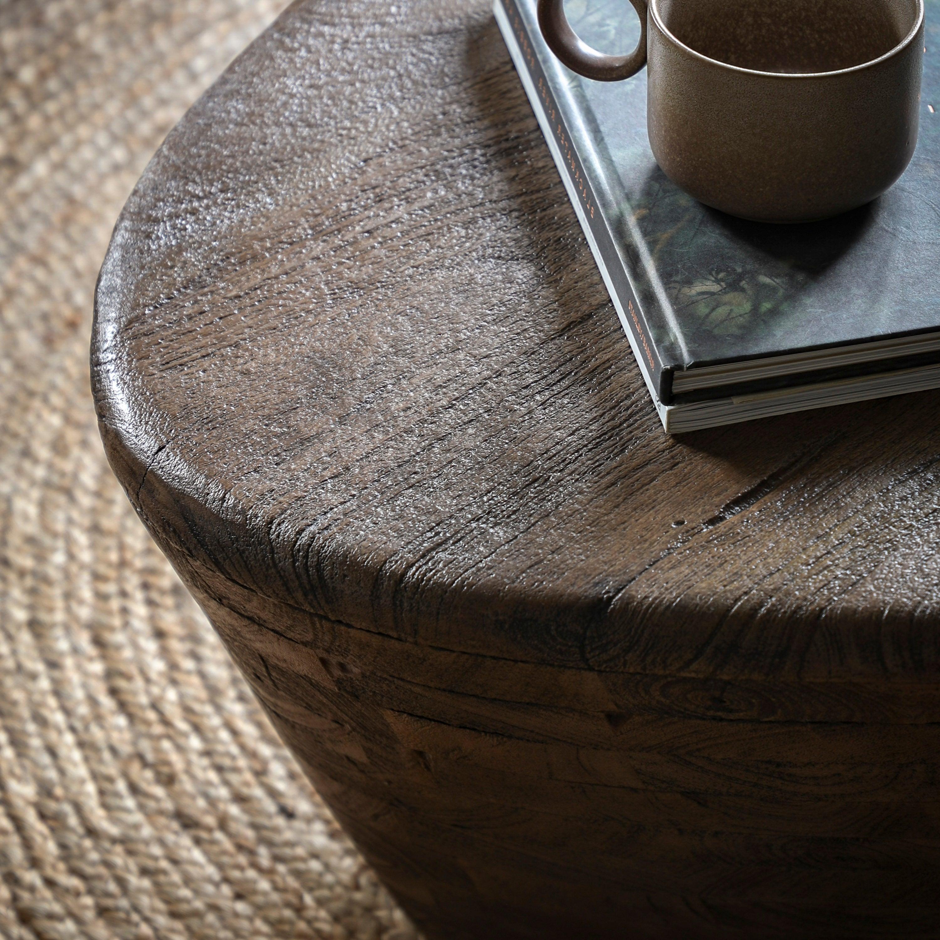 Orego Mango Wood Coffee Table Walnut Finish - Maison Rêves UK