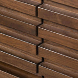 Paris Natural Walnut Sideboard with Gold Brass Handles by Berkeley Designs - Maison Rêves UK