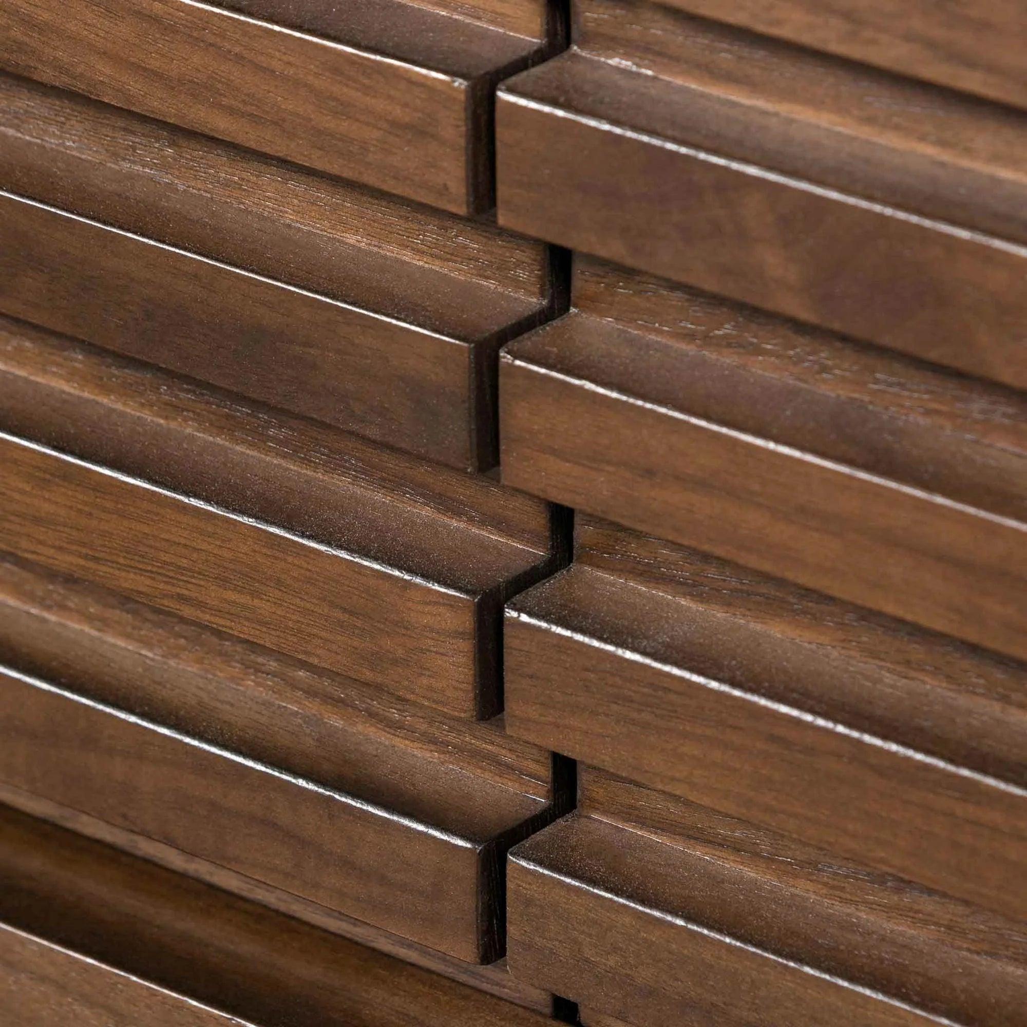 Paris Natural Walnut Sideboard with Gold Brass Handles by Berkeley Designs - Maison Rêves UK