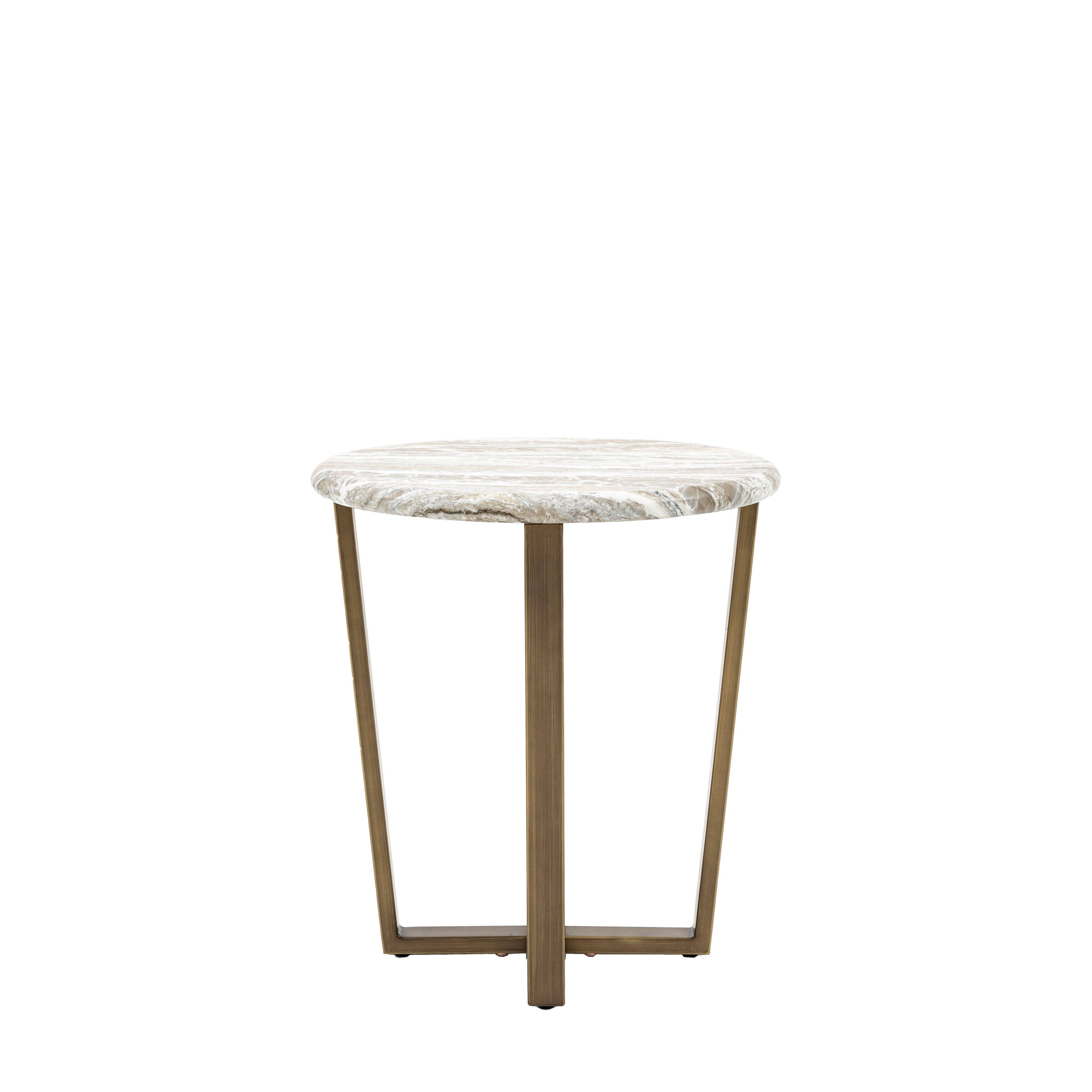 Ponte Side Table Faux Marble Top - Maison Rêves UK