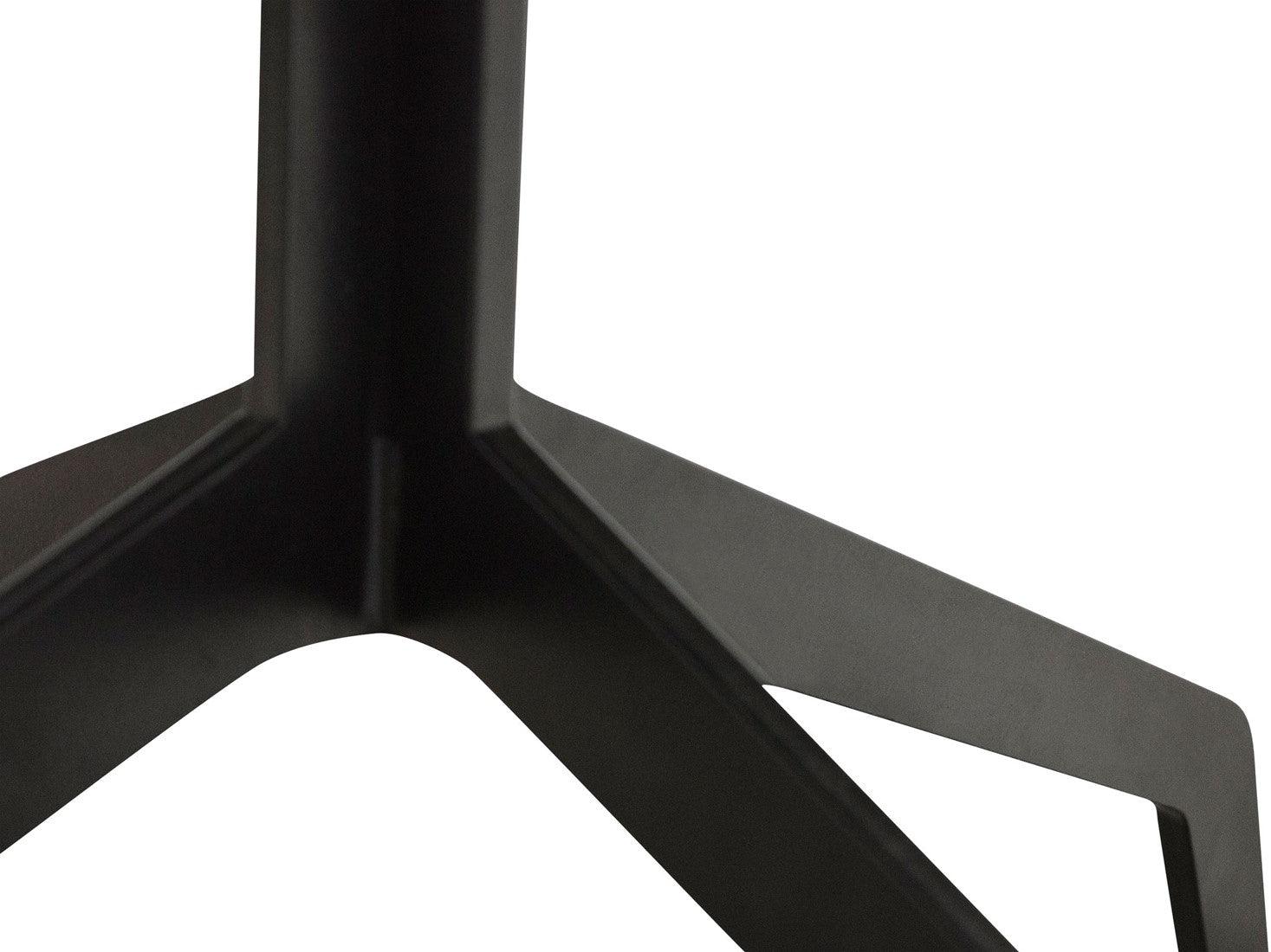 Razor Marble Top Circular Coffee Table with Black Base D70cm - Maison Rêves UK