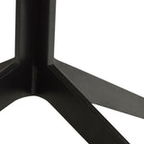 Razor Marble Top Circular Coffee Table with Black Base D70cm - Maison Rêves UK