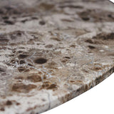 Razor Marble Top Circular Coffee Table with Gold Base D70cm - Maison Rêves UK