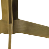 Razor Marble Top Circular Occasional Table with Gold Base D50cm - Maison Rêves UK