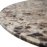 Razor Marble Top Circular Occasional Table with Gold Base D50cm - Maison Rêves UK