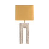 Reso One Travertine Table Lamp with Shade - Maison Rêves UK