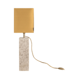 Reso One Travertine Table Lamp with Shade - Maison Rêves UK