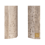 Reso One Travertine Table Lamp with Shade - Maison Rêves UK