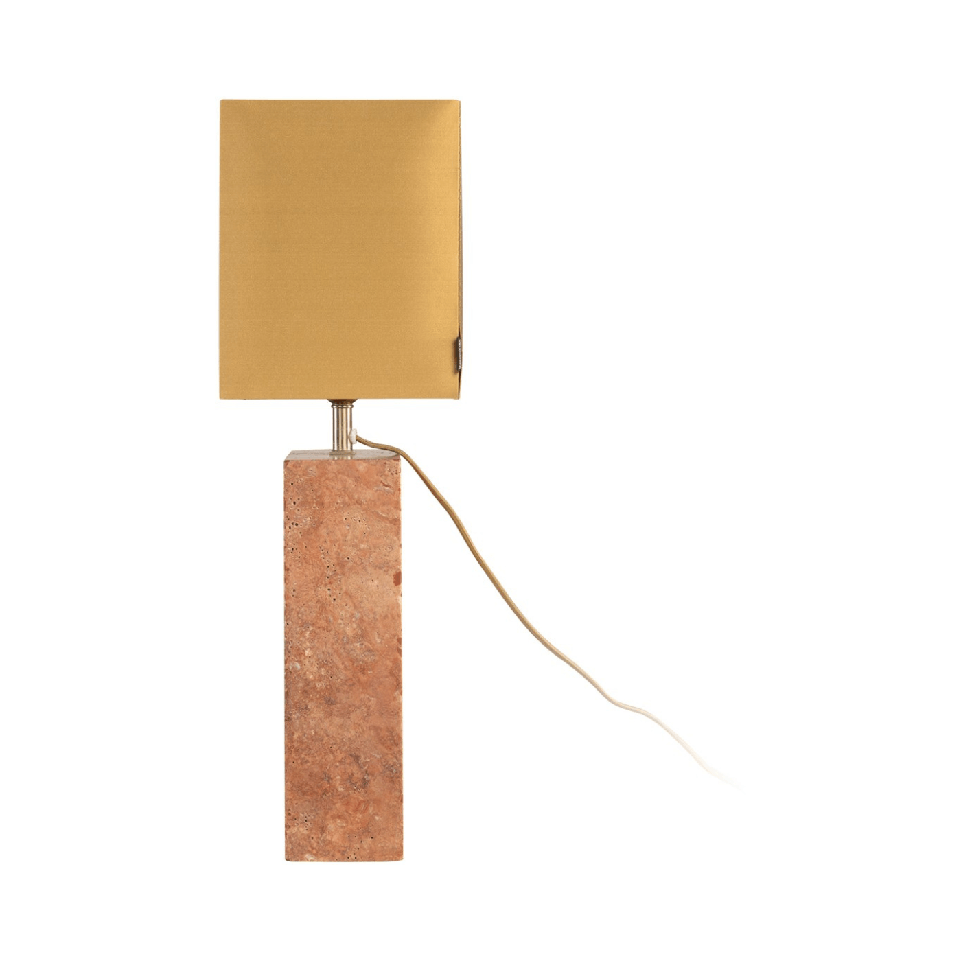 Reso One Travertine Table Lamp with Shade - Maison Rêves UK