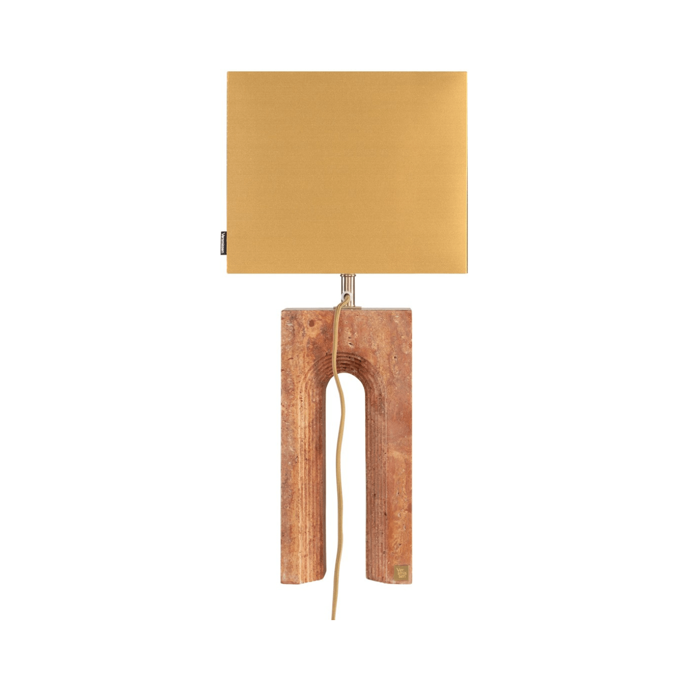 Reso One Travertine Table Lamp with Shade - Maison Rêves UK