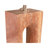 Reso One Travertine Table Lamp with Shade - Maison Rêves UK