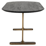 Revelin Mango Wood Oval Dining Table with Iron Legs by Richmond Interiors - Maison Rêves UK