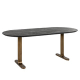 Revelin Mango Wood Oval Dining Table with Iron Legs by Richmond Interiors - Maison Rêves UK