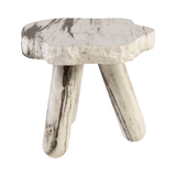 Rocky Panda White Marble Side Table - Maison Rêves UK
