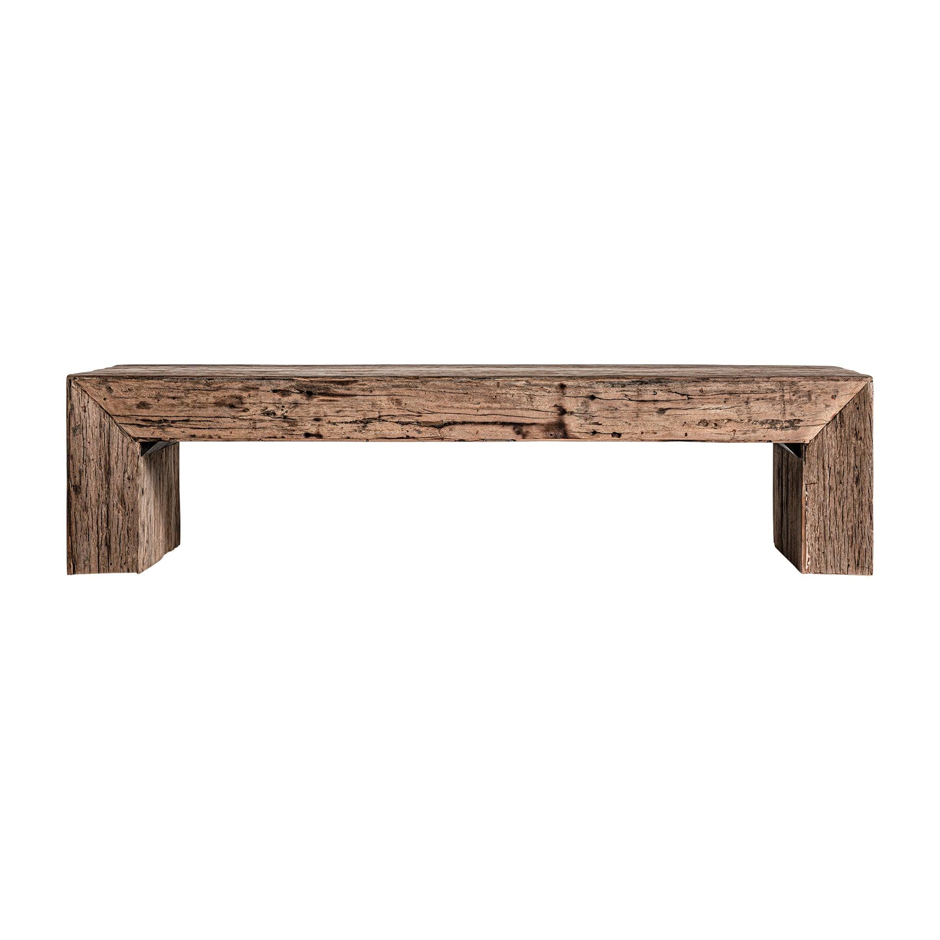 Samsun Recycled Pine Wood Rectangular Coffee Table - Large - Maison Rêves UK