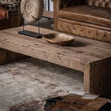 Samsun Recycled Pine Wood Rectangular Coffee Table - Large - Maison Rêves UK