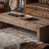 Samsun Recycled Pine Wood Rectangular Coffee Table - Large - Maison Rêves UK