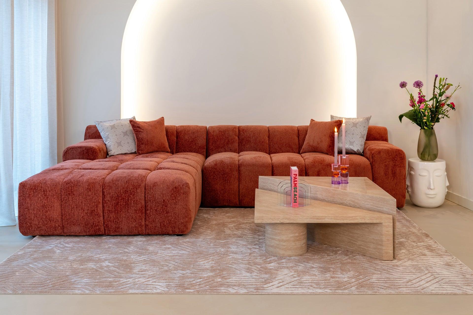 Set of Two Fictus Faux Travertine Coffee Tables by Richmond Interiors - Maison Rêves UK