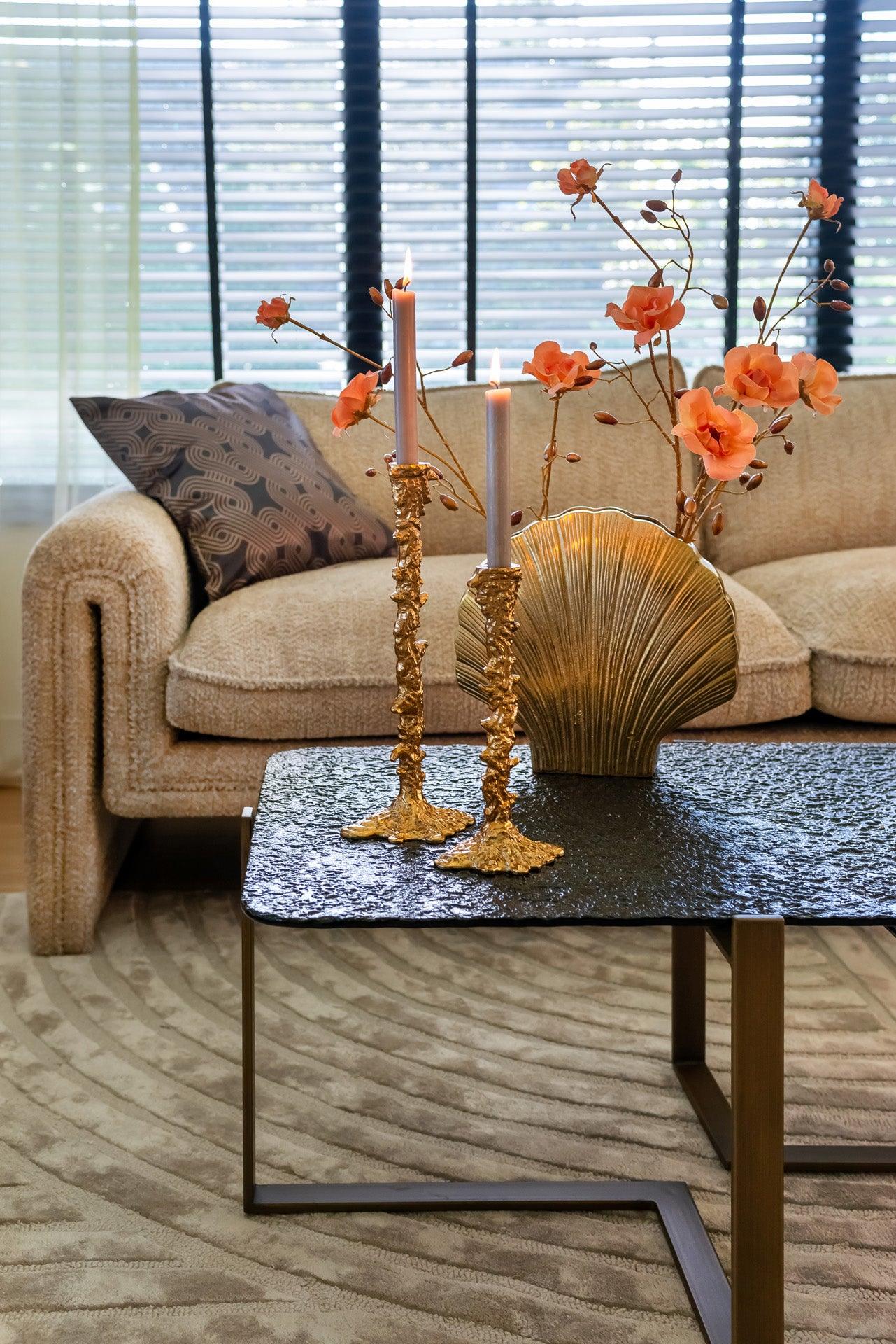 Sterling Set of 2 Coffee Tables with Glass Tops by Richmond Interiors - Maison Rêves UK