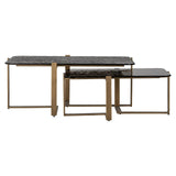 Sterling Set of 2 Coffee Tables with Glass Tops by Richmond Interiors - Maison Rêves UK