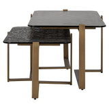 Sterling Set of 2 Coffee Tables with Glass Tops by Richmond Interiors - Maison Rêves UK